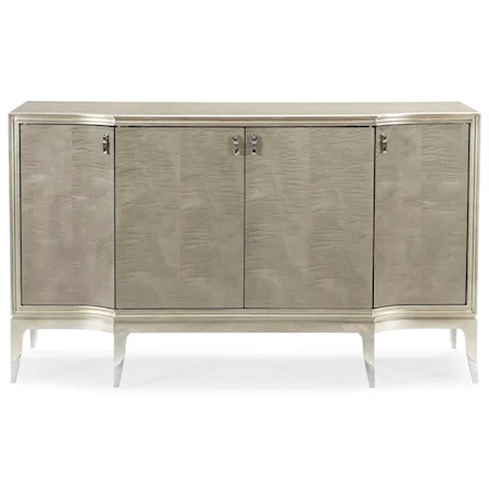 May I Serve You Silver Leaf Credenza